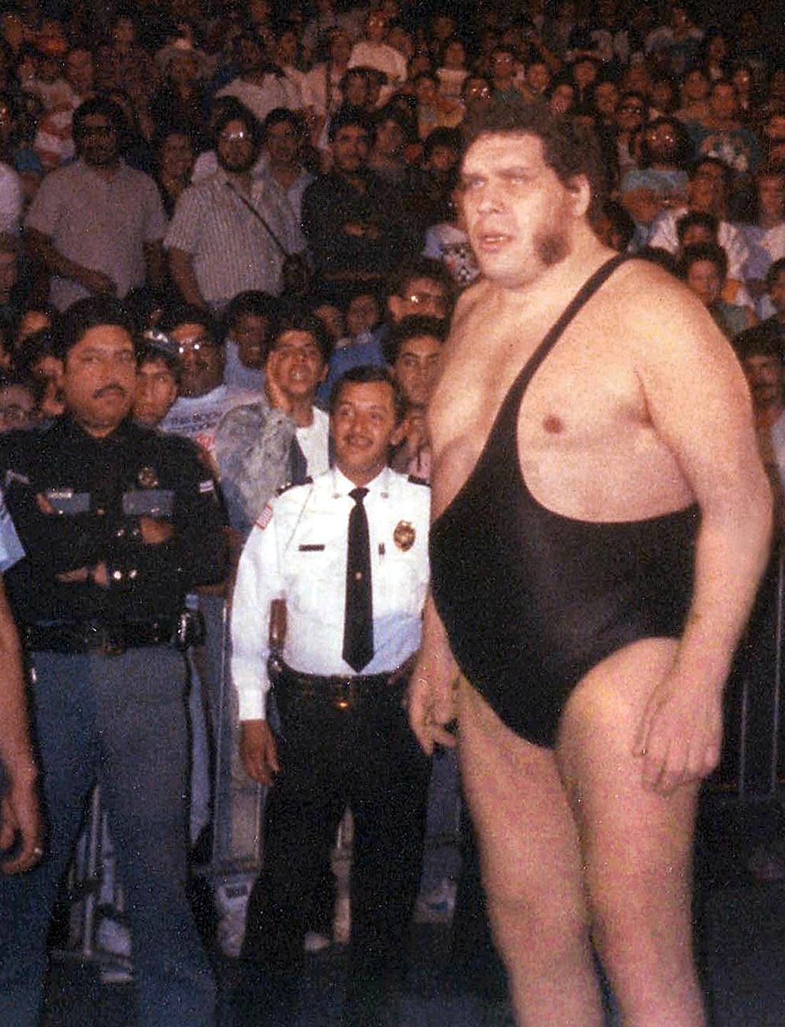Andre the Giant at a live event in El Paso in 1989